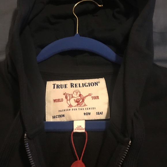 True Religion Zip Up Hoodie Lg - Picture 2 of 8